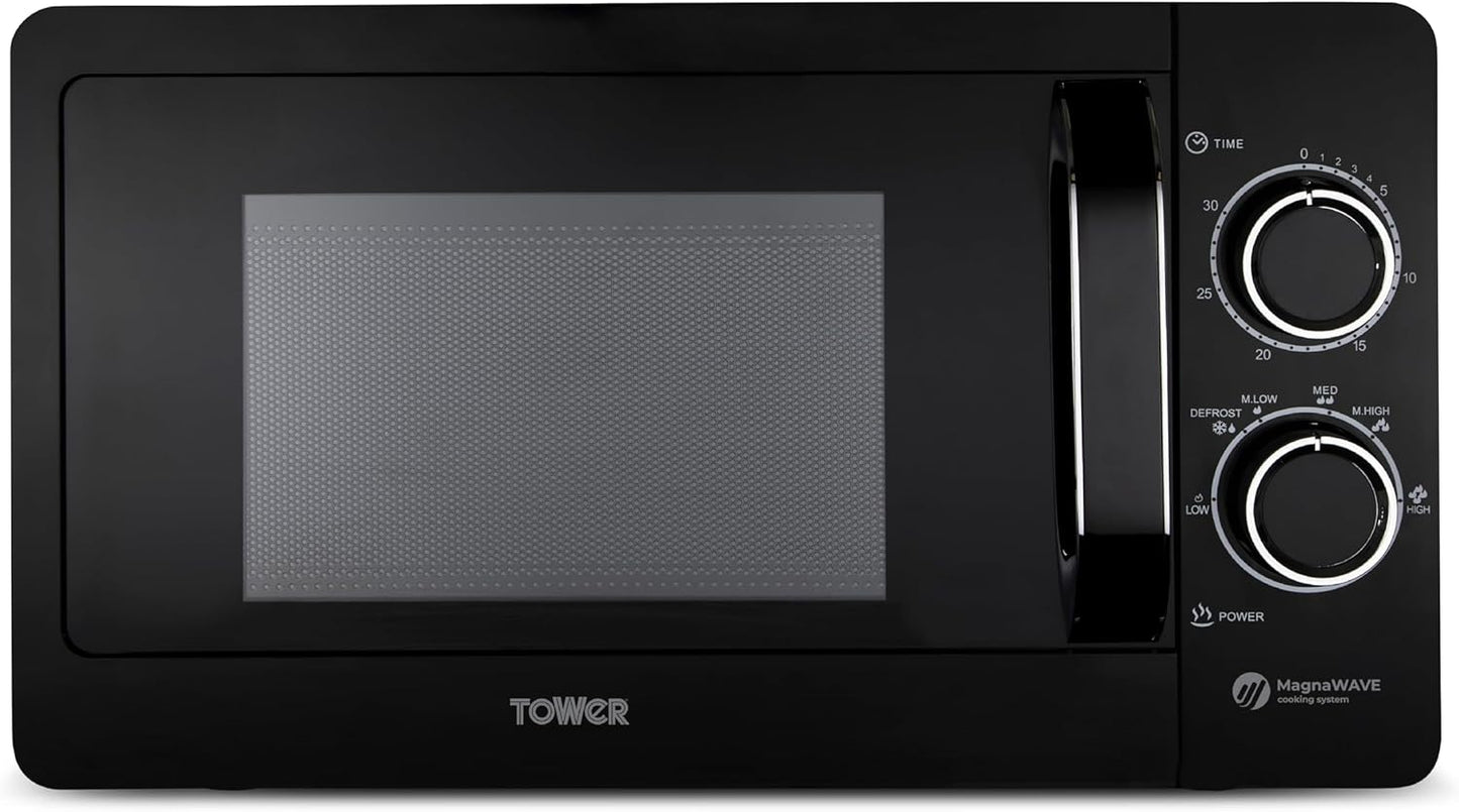 🍽️ Microwave + Mini Fridge Kit - Tower x AstroAI Kitchen Combo